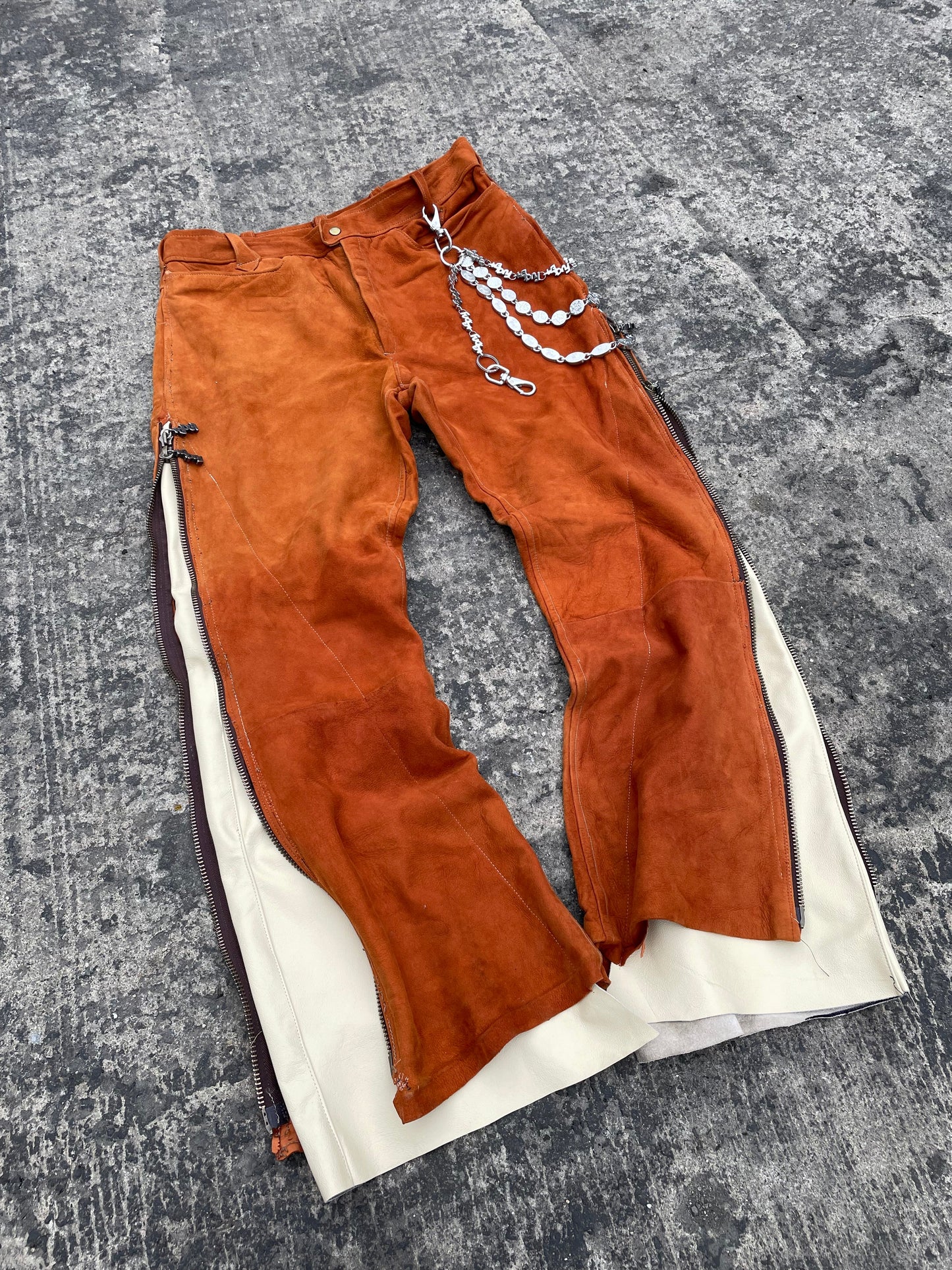 Creamsicle Leather Pants